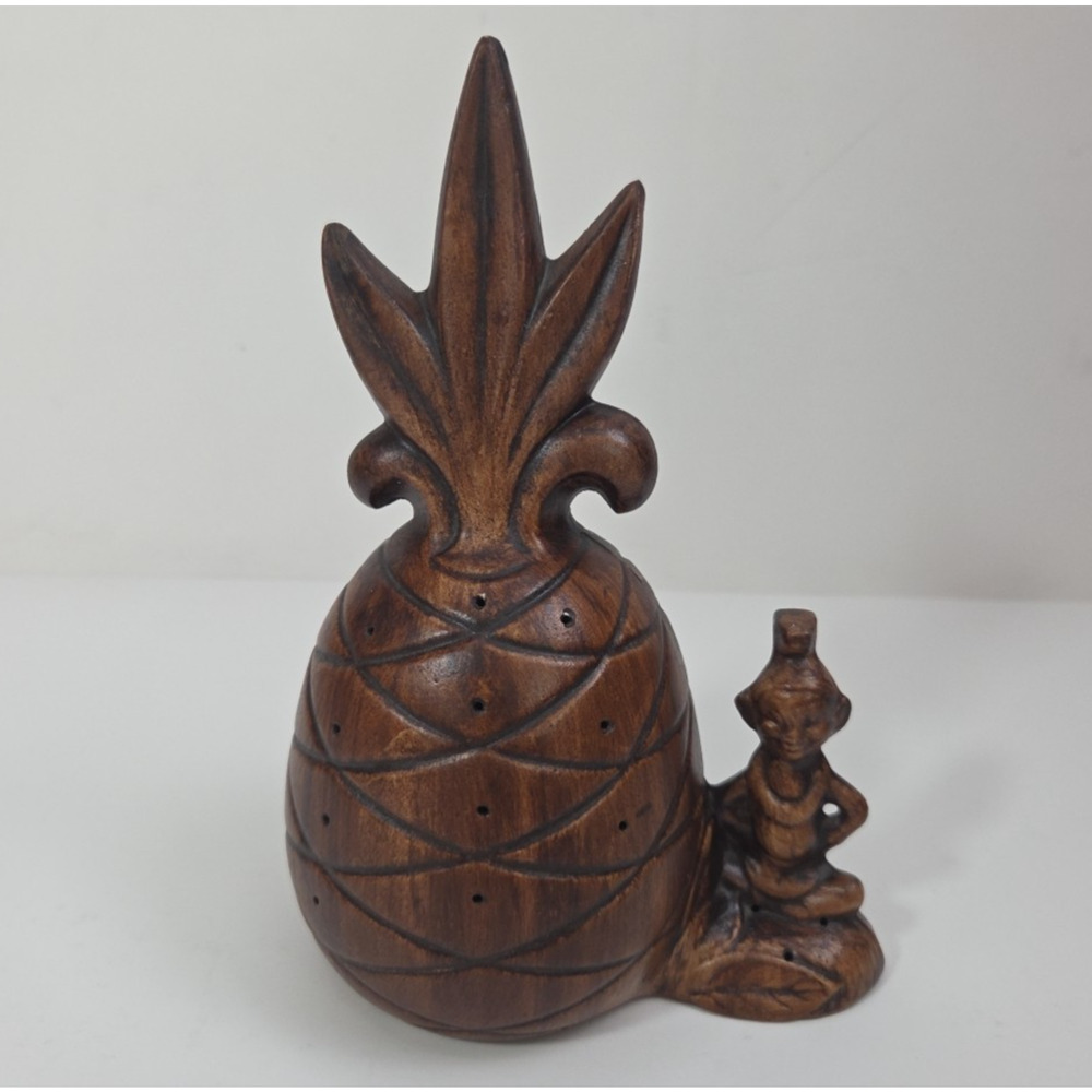 Treasure Craft Tiki Pineapple Toothpick Appetizer Server 7-1/4in Ceramic 1960s